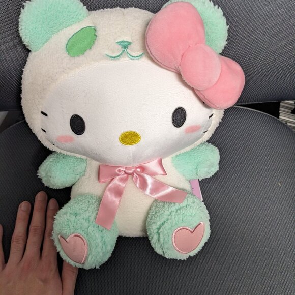 Hello Kitty Mint Panda Costume 11" Plush - New with tag (Round1 Exclusive) - Picture 1 of 7